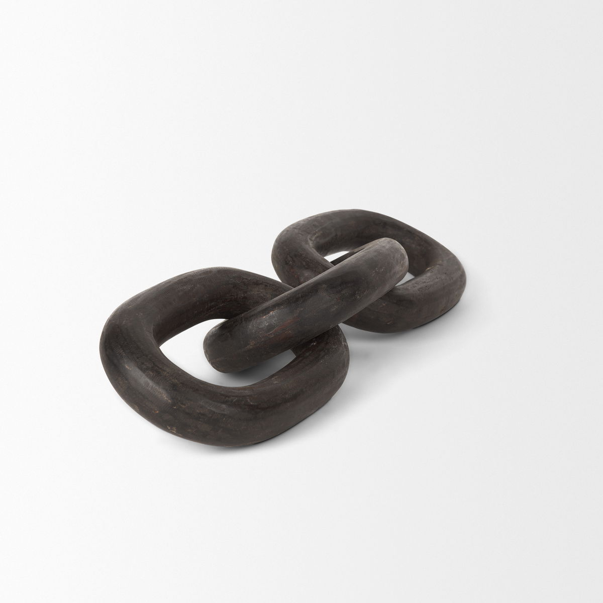Tayla Large Black-Brown Wood Chain Link, Decorative Object by Mercana, 9.5" length x 2" width x 21" height View 4