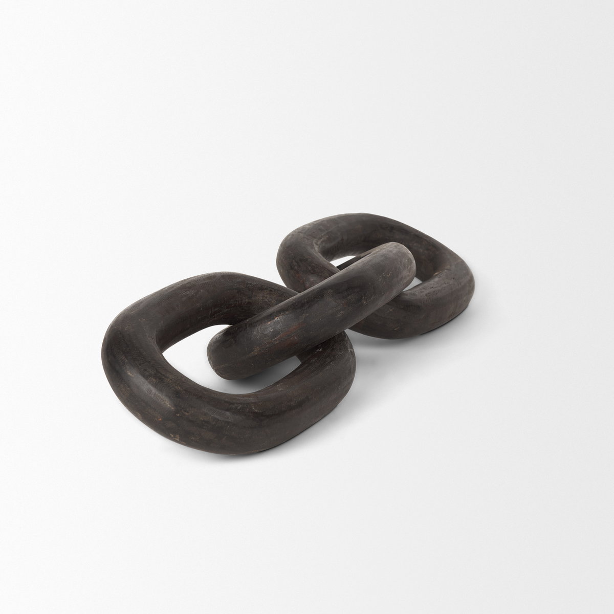 Tayla Large Black-Brown Wood Chain Link, Decorative Object by Mercana, 9.5" length x 2" width x 21" height View 4