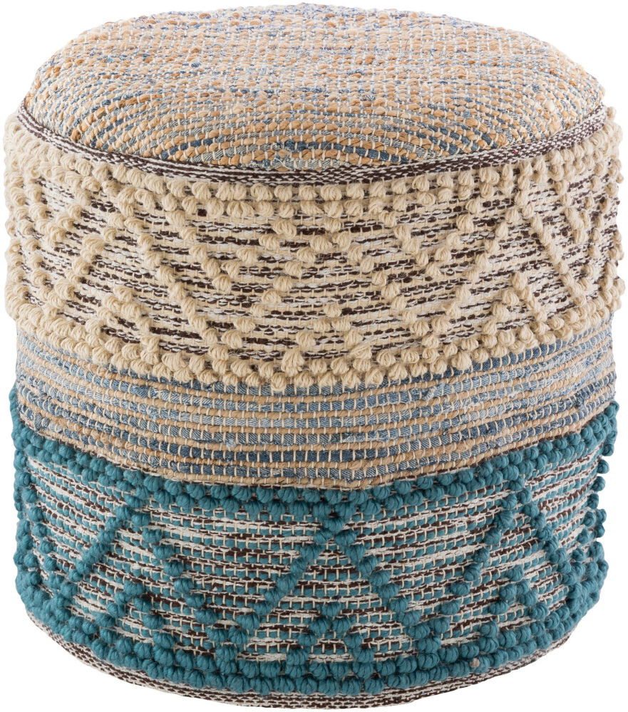 Sydney Pouf, Ottoman by Surya, 18" width x 16" height