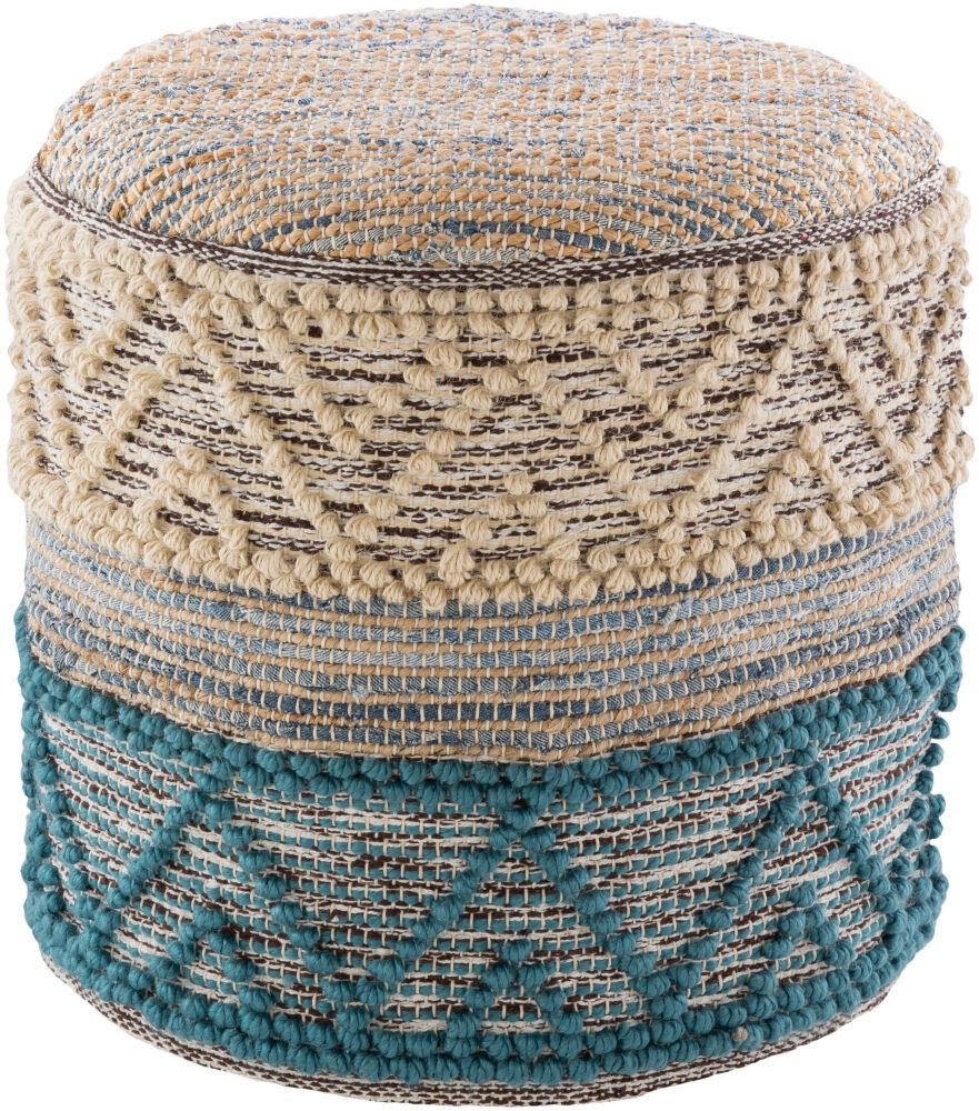 Sydney Pouf, Ottoman by Surya, 18" width x 16" height