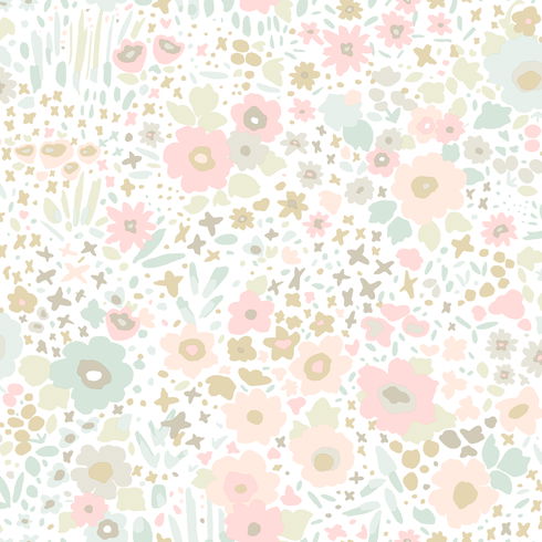 Posey Sidewall Pastel Peel & Stick Wallpaper
