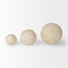 Sunita Set of 3 Beige Paper Mache Orbs, Decorative Object by Mercana, 6" length x 6" width x 6" height thumbnail 6