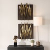Crosshatch Metal Wall Decor Set/2, Art by Uttermost, 19.75" width x 24" height x 3.75" depth thumbnail 2