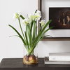 Lacey Daffodil Accent Arrangement, Artificial Plants & Flower by Uttermost, 17.25" width x 17" height x 13" depth thumbnail 2