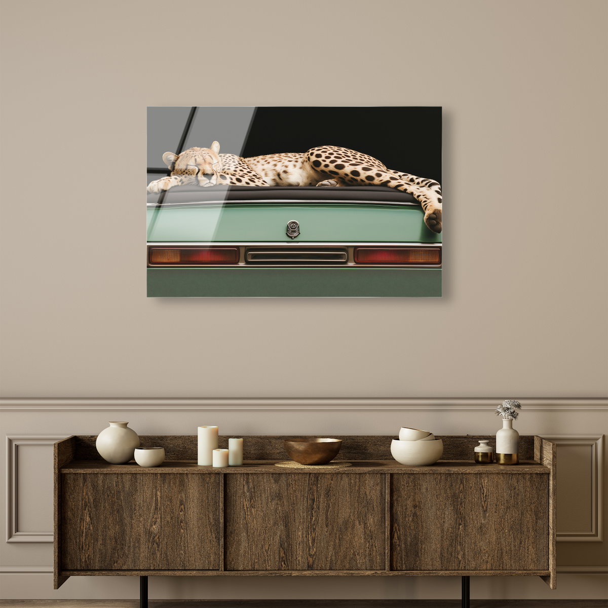 Sleepy Cadi Cheetah (No Embellishment), Art by Oliver Gal,  45x30 View 3