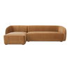 Faye Left Sectional Tan Faux Mohair thumbnail 0