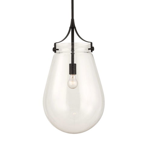 Dewdrop 1 Light Glass Shade Pendant
