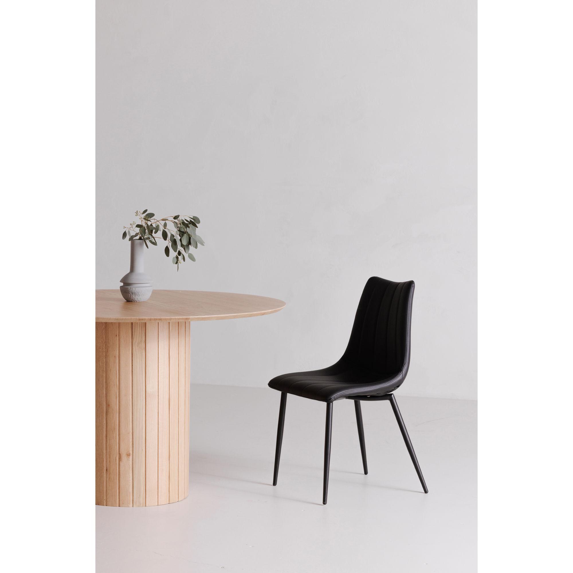 Alibi Dining Chair Matte Black - Set Of Two, by Moe's Home, 18" width x 33" height x 20" depth View 8