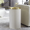 Circuit Brass & White Accent Table, Side & End Table by Uttermost, 13.75" width x 24" height x 13.75" depth thumbnail 2