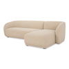 Faye Right Sectional Beige Boucle thumbnail 1