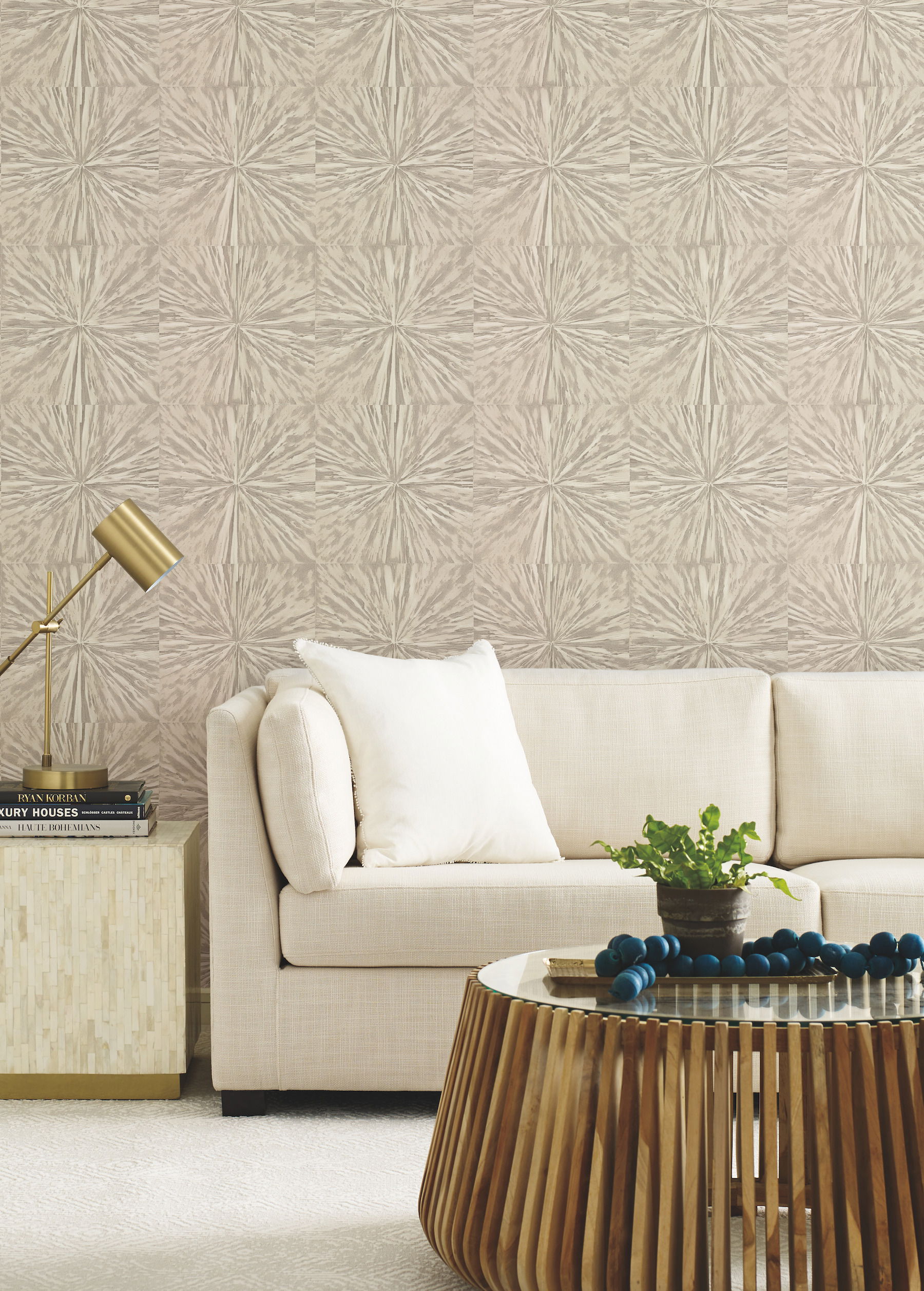 Squareburst Light Yellow Wallpaper large image 