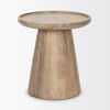 Takoda Light Brown Wood Tapered Drum Accent Table thumbnail 2