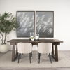 Takota Dark Brown Rectangular Oak Wood with Birch Wood Legs Extendable Dining Table thumbnail 1