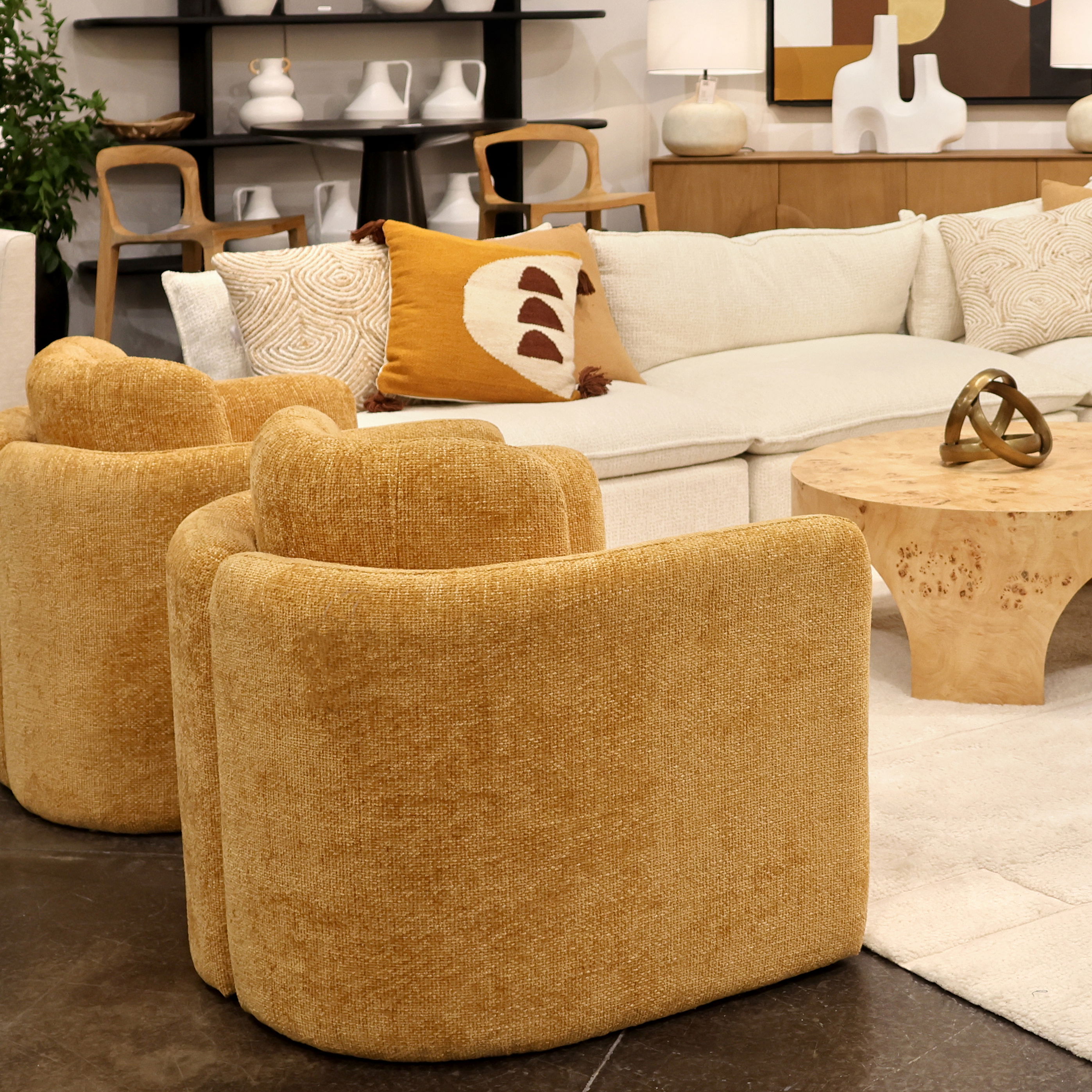 Munson Occasional Chair Ginger, Accent Chair by Dovetail, 32.25" width x 30.9" height x 31" depth View 6