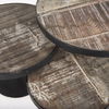 Lorenz (Set of 3) Light Brown Wood with Black Metal Base Round Decorative Display Stands thumbnail 5