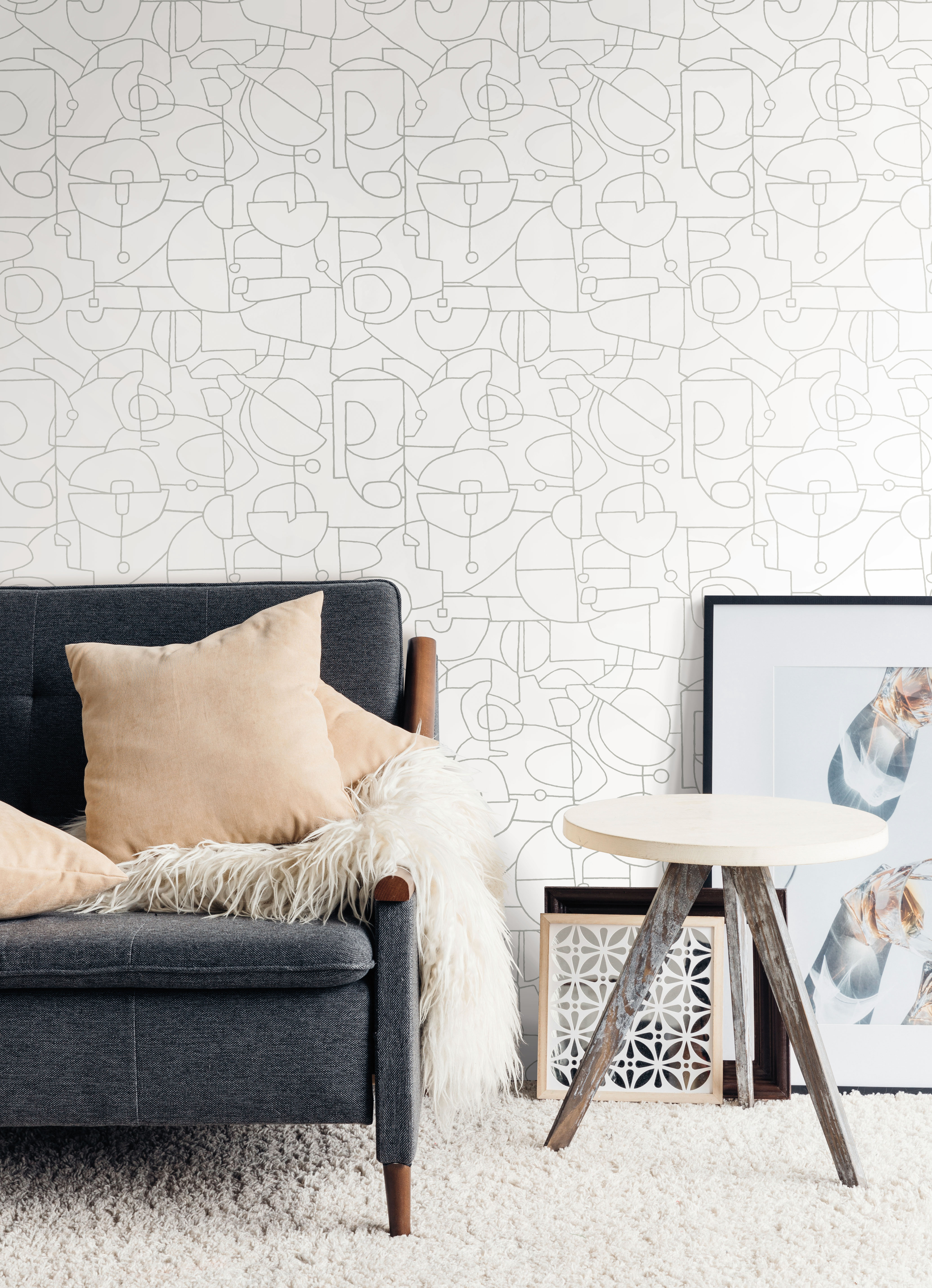 Robotics Grey Peel & Stick Wallpaper, by York Wall, 20' length x 2'3" width x 0.02" depth View 2