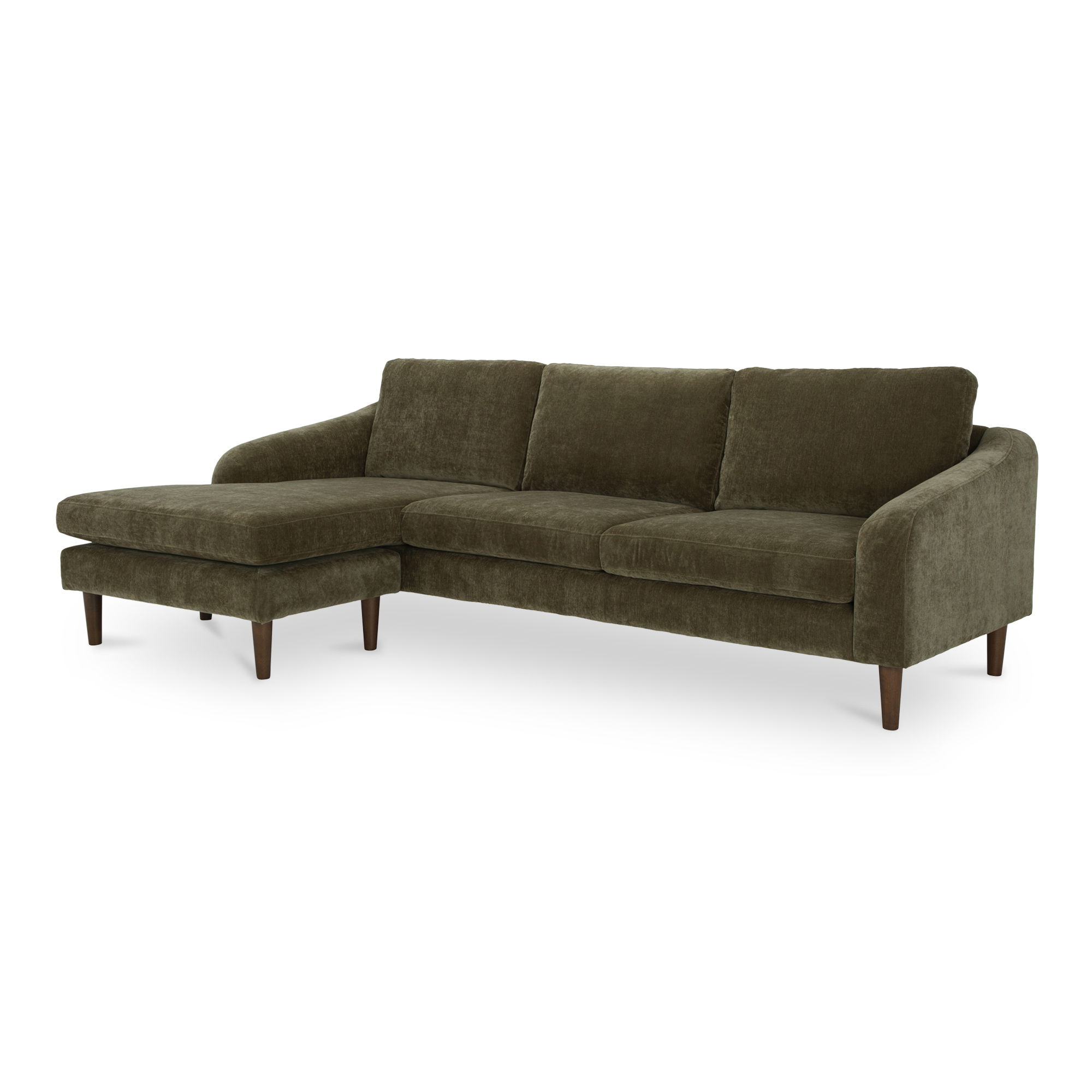 Quinn Sectional Cedar Green, Sectional Sofa by Moe's Home, 98" width x 33.5" height x 59.2" depth View 3