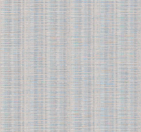 Broken Boucle Stripe Putty & Blue Wallpaper
