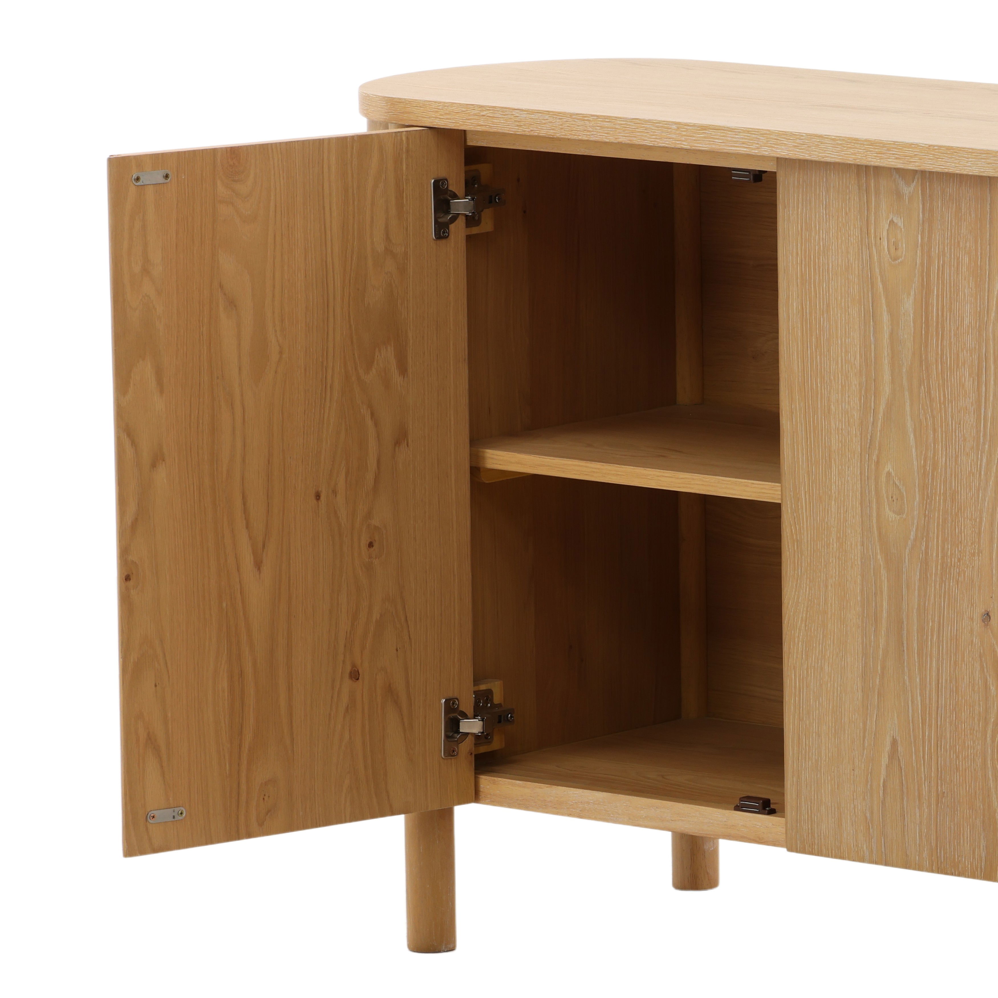 Raelyn Sideboard Natural, Sideboards & Buffet by Dovetail, 84.1" width x 34" height x 18.1" depth View 7