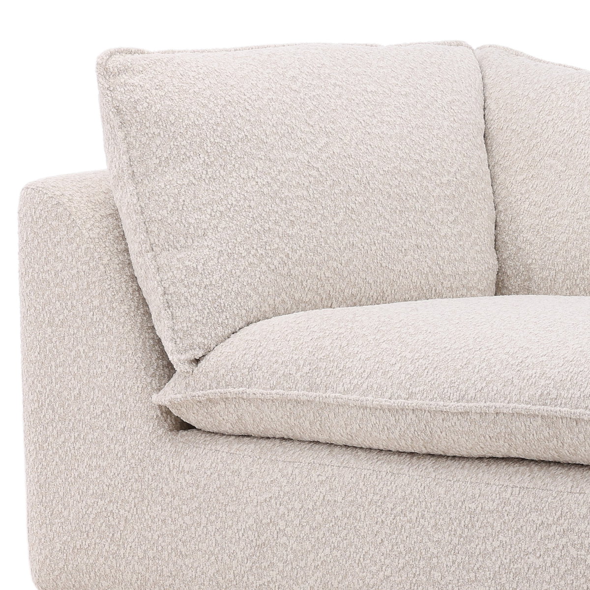 Ramona Sofa Cream, Sofas & Sectional by Dovetail, 103.5" width x 31" height x 43" depth View 7