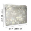 Midnight Blooms Light Blue & Grey Peel & Stick Wallpaper thumbnail 2