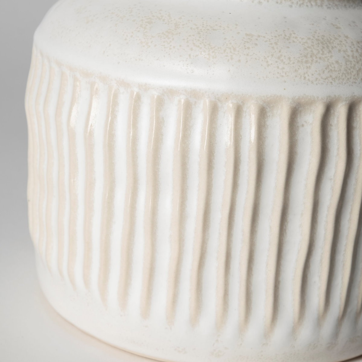 Judy Small Eggshell Ceramic Vase, by Mercana, 8.07" length x 6.69" width x 8.07" height View 8