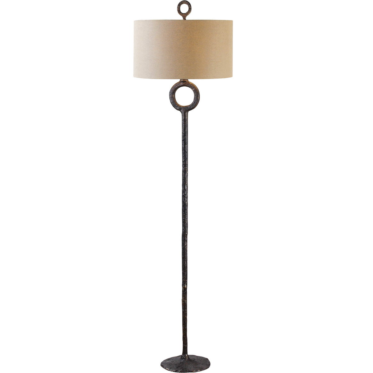 Ferro Cast Iron Floor Lamp, by Uttermost, 18" width x 66.25" height x 18" depth View 1