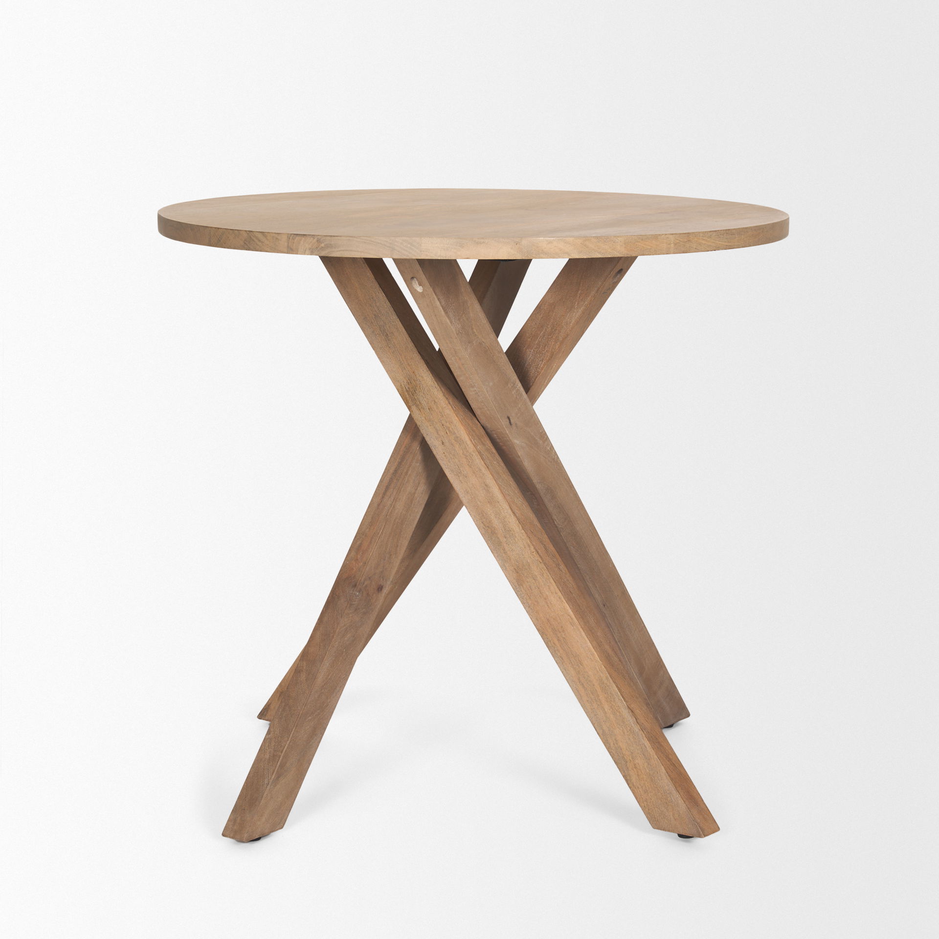 Solana Light Brown Wood Foyer Table, Side & End Table by Mercana, 32" length x 32" width x 30" height View 6