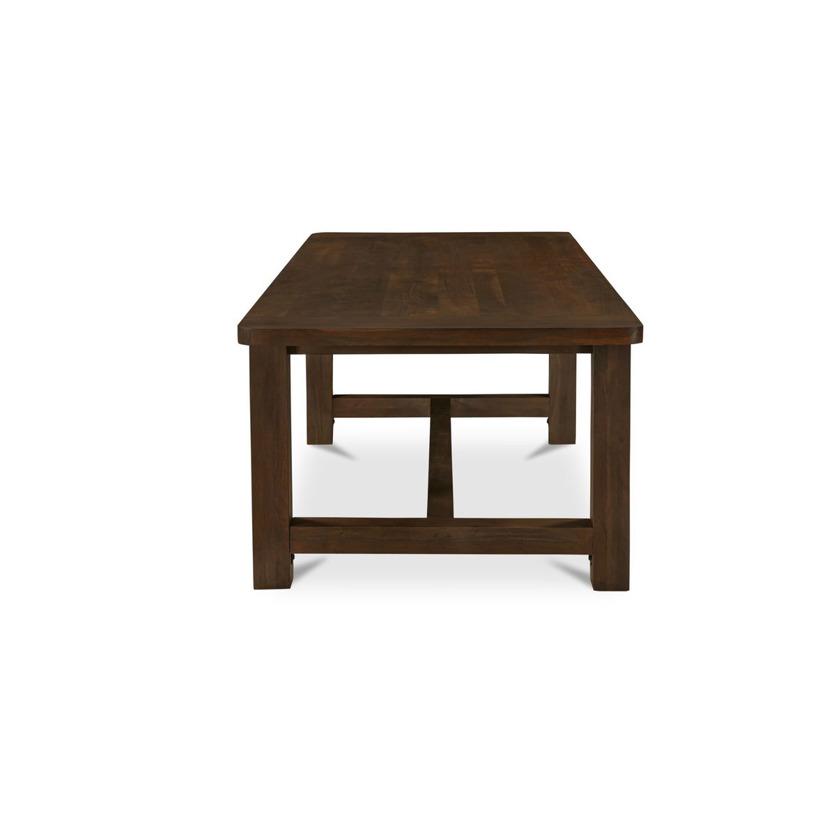 Wilson Dining Table Small Warm Brown, by Moe's Home, 98" width x 30" height x 40" depth View 2