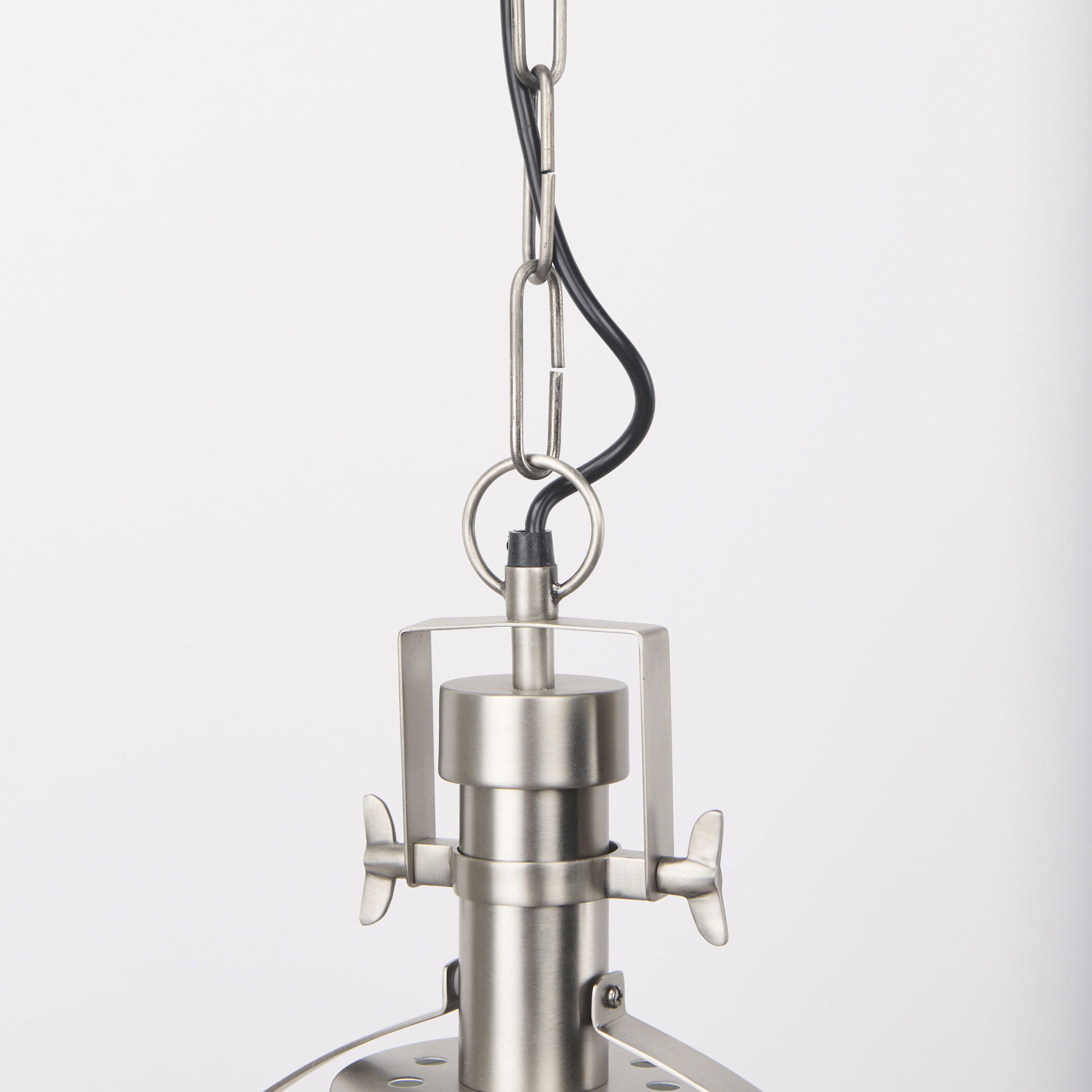 Leighton  Antique Nickel Pendant Light, by Mercana, 15" length x 15" width x 20" height View 6