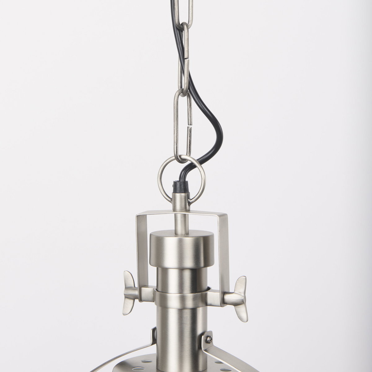 Leighton  Antique Nickel Pendant Light, by Mercana, 15" length x 15" width x 20" height View 6