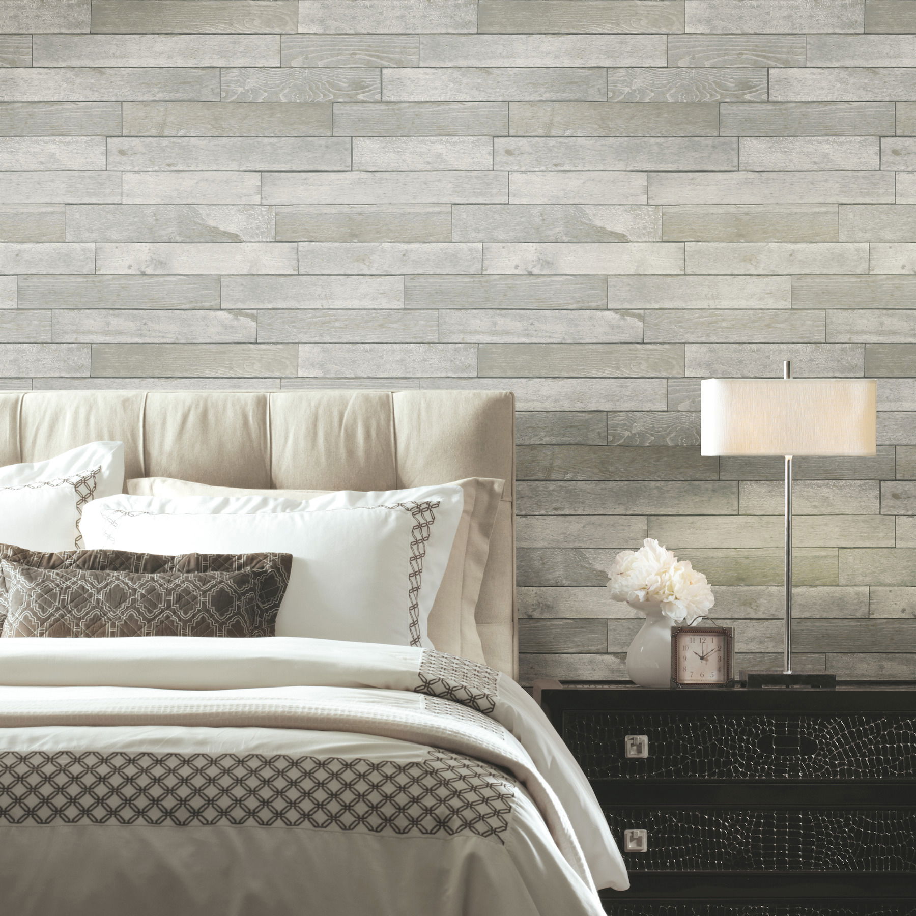 Warehouse Planks Grey Peel & Stick Wallpaper large image 