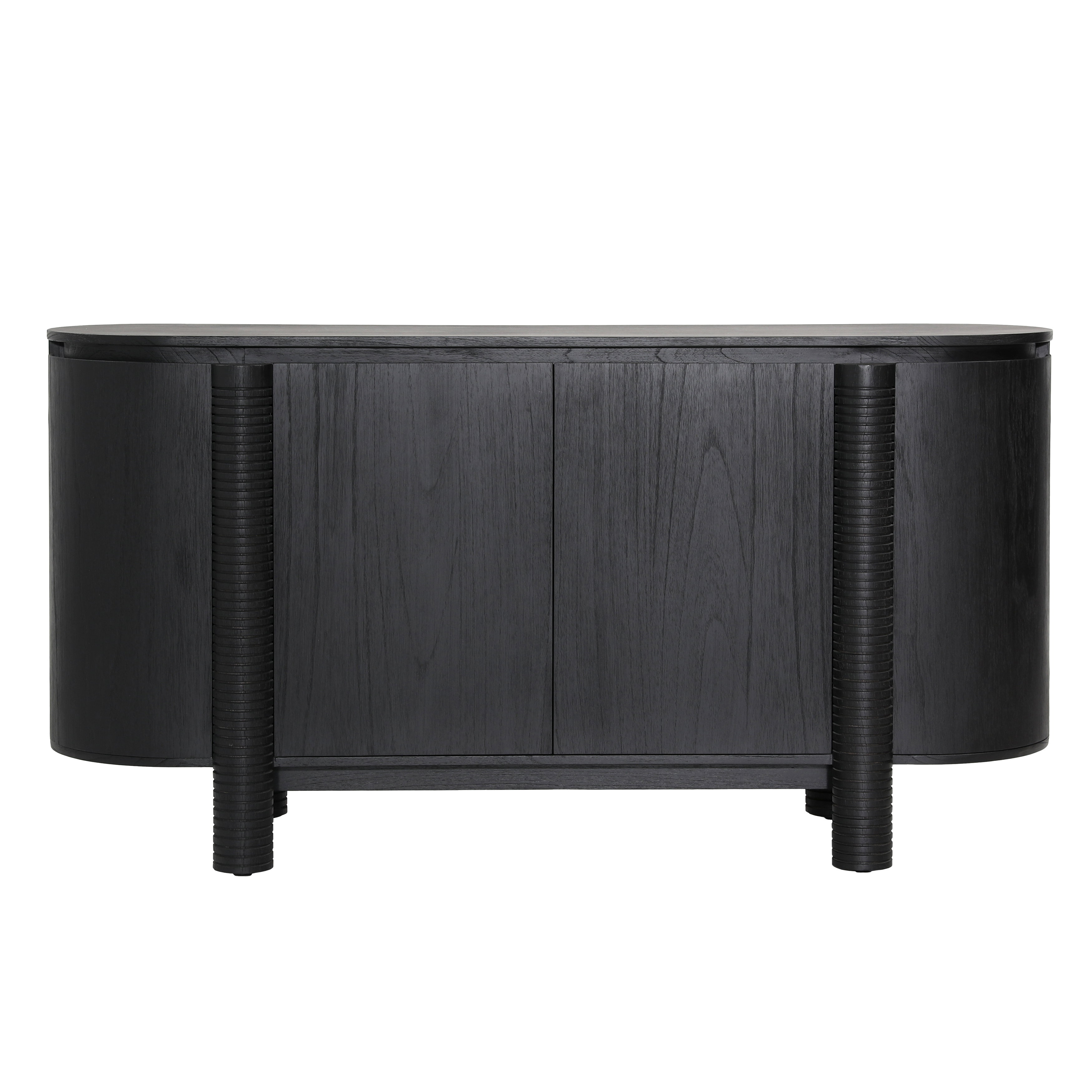 Stefan Sideboard Black, Sideboards & Buffet by Dovetail, 62.99" width x 32.5" height x 19.5" depth View 2