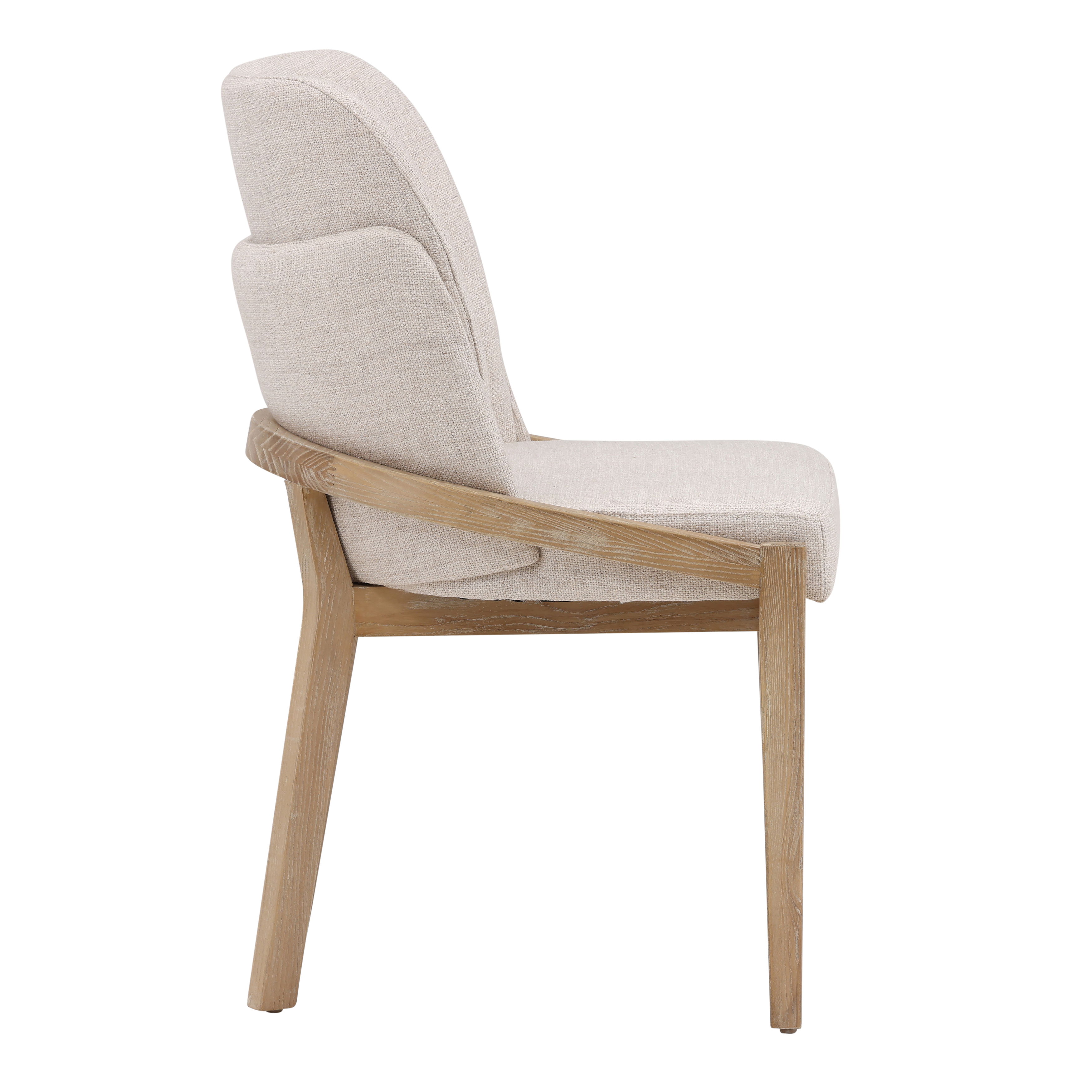 Jacquelyn Dining Chair Off White, by Dovetail, 23" width x 32.75" height x 23.5" depth View 3
