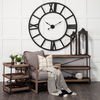 Trey III 20' x 26' Square Medium Brown Wooden Three-Tiered Black Iron Frame End/Side Table thumbnail 3