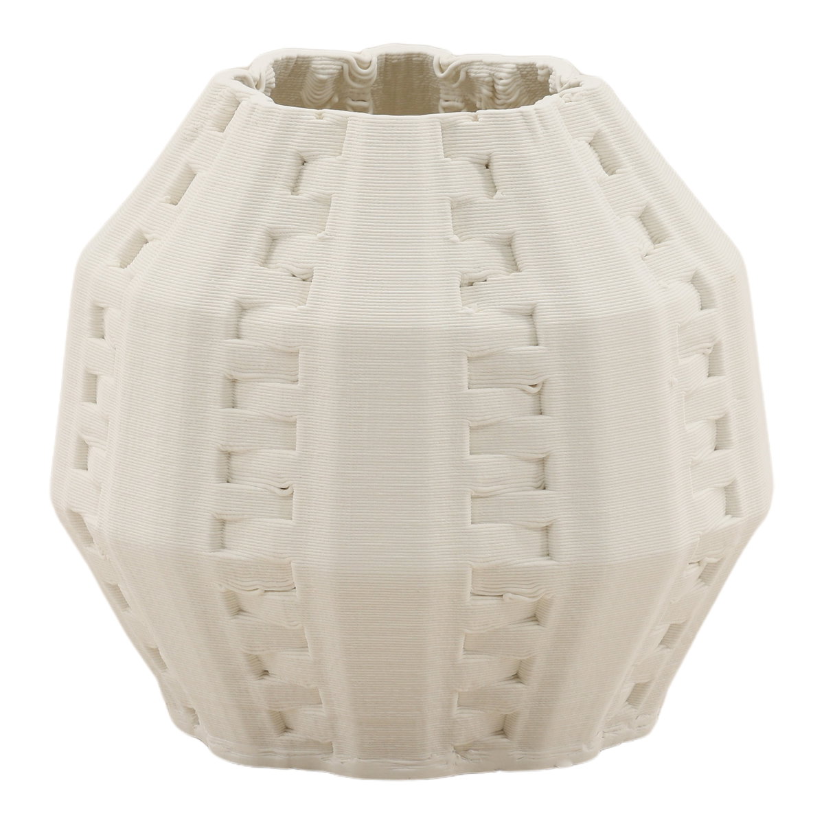 Ginevra Vase Ivory, Decor by Dovetail, 8.66" width x 8.27" height x 8.66" depth View 1