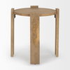 Evelyn Light Brown Round End/Side Table, Side & End Table by Mercana, 22" length x 22" width x 22.5" height thumbnail 5