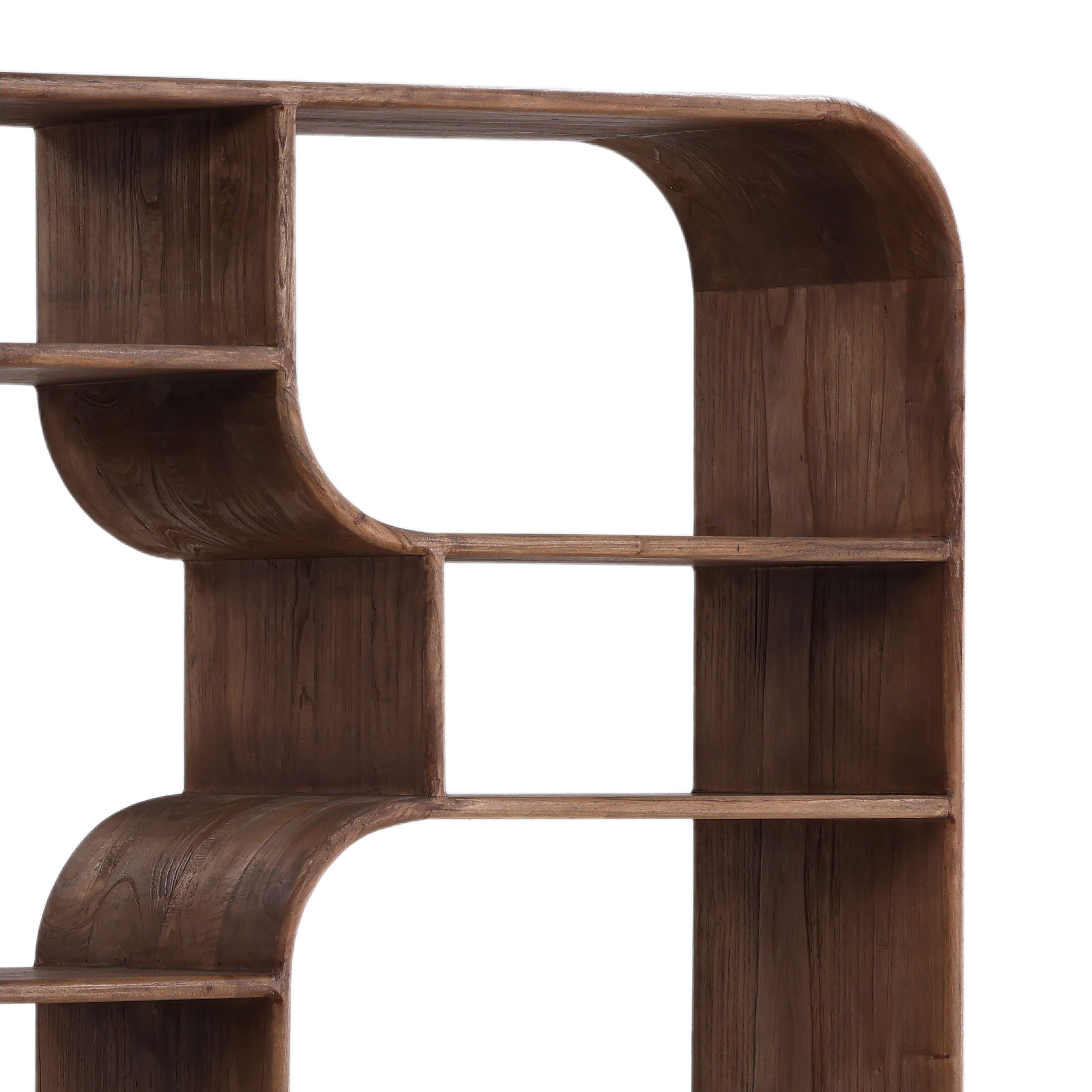 Gaetan Bookcase Brown, Shelving & Bookcase by Dovetail, 67" width x 78.8" height x 16" depth View 5