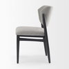 Cline Curved Back Dining Side Chair | Gray Fabric with Black Wood, Dining Chair by Mercana, 20.87" length x 23.03" width x 31.89" height thumbnail 8