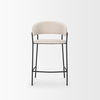 Carolyn Counter Stool with Oatmeal Fabric & Matte Black Metal thumbnail 2