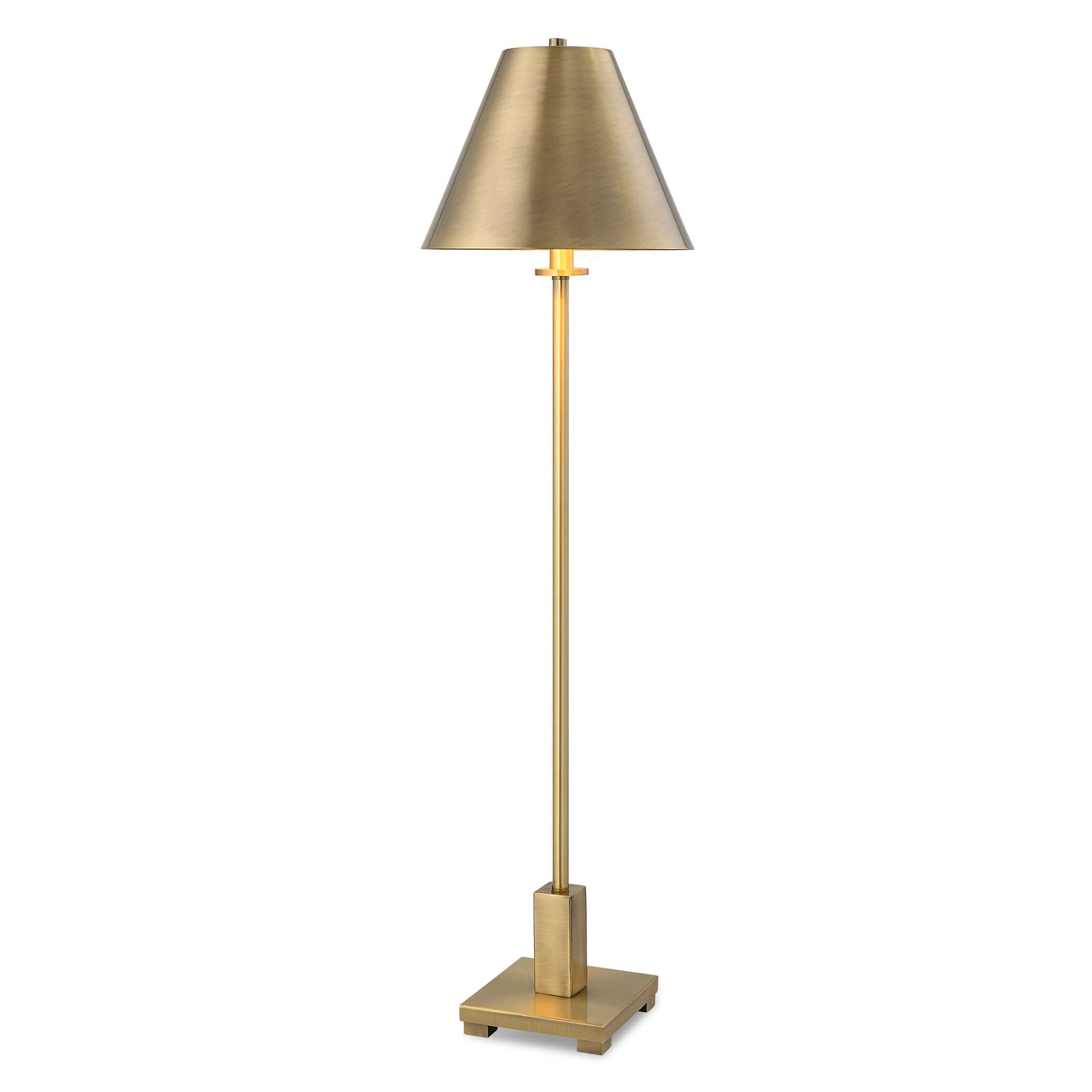 Pilot Brass Buffet Lamp, by Uttermost, 10" width x 36.5" height x 10" depth View 1