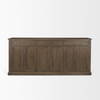 Baron Dark Brown Solid Wood with Antiqued Aged Brass Knobs 3-Drawer 6-Door Sideboard, Sideboards & Buffet by Mercana, 81.75" length x 19" width x 36" height thumbnail 4