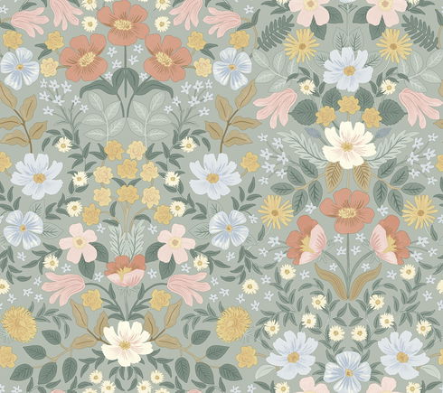 Bramble Garden Sage Peel & Stick Wallpaper
