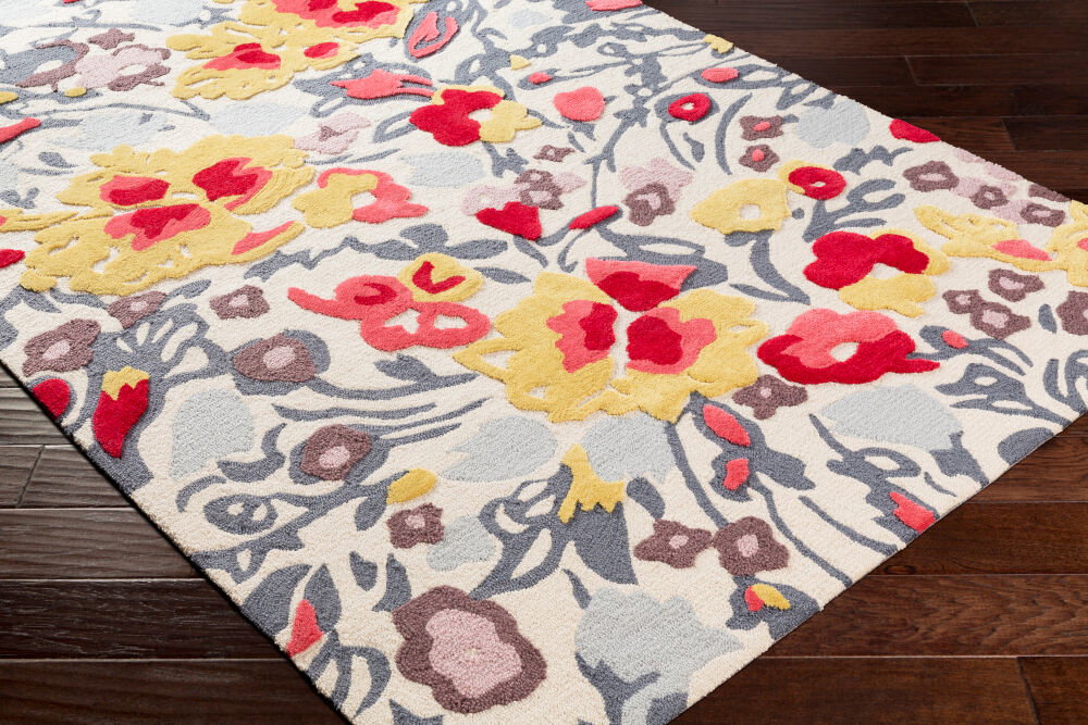 Botanical Handmade Rug, by Surya, 1'6" length x 1'6" width
