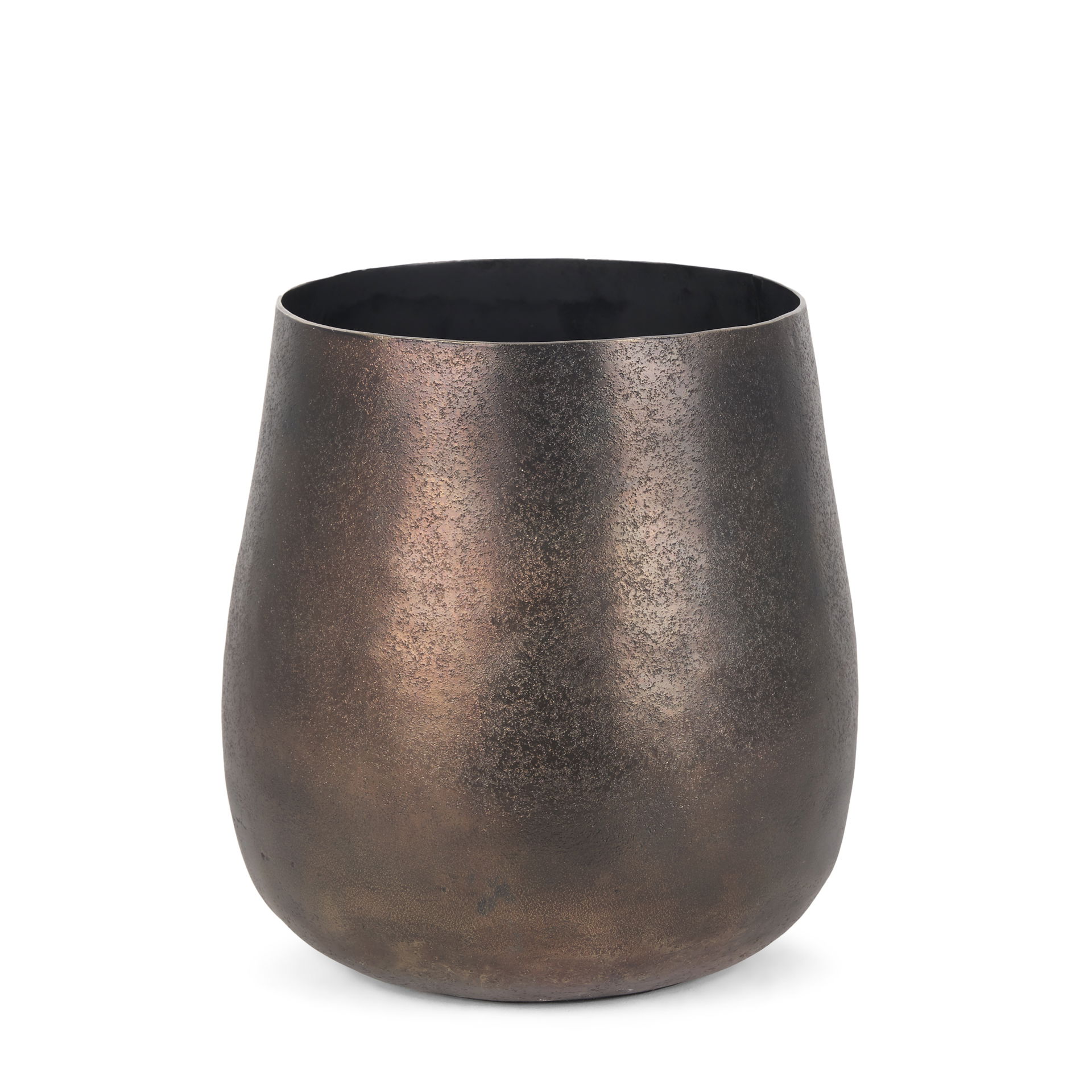 Quade Small Gold Metal Planter, Vase by Mercana, 8.5" length x 8.5" width x 8.5" height View 1