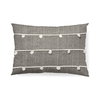 Linda 13x21 Navy And Cream With White Detail Decorative Pillow Cover, by Mercana, 13" length x 21" width x 0.2" height thumbnail 1