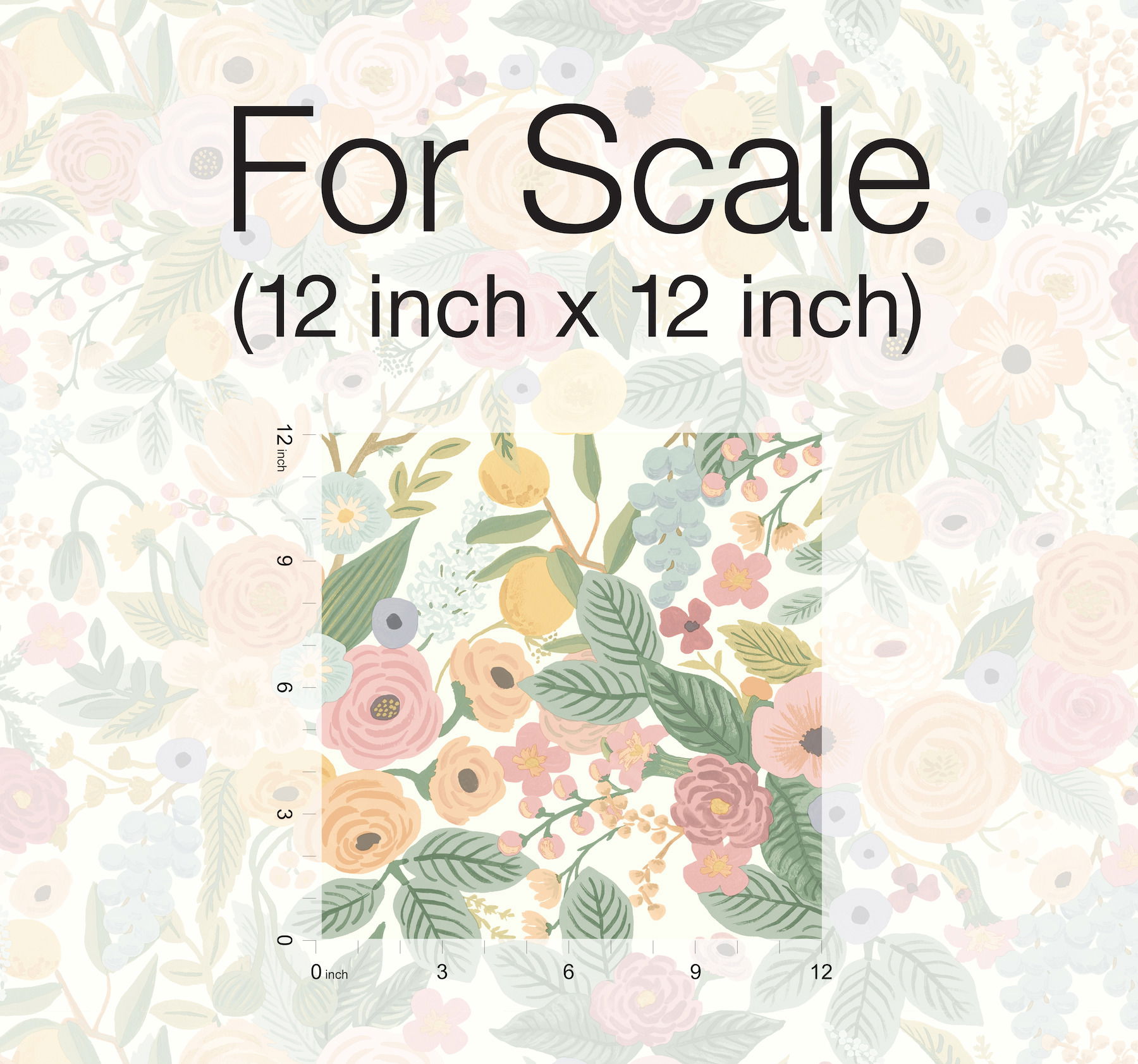 Garden Party Pastel Peel & Stick Wallpaper large image 