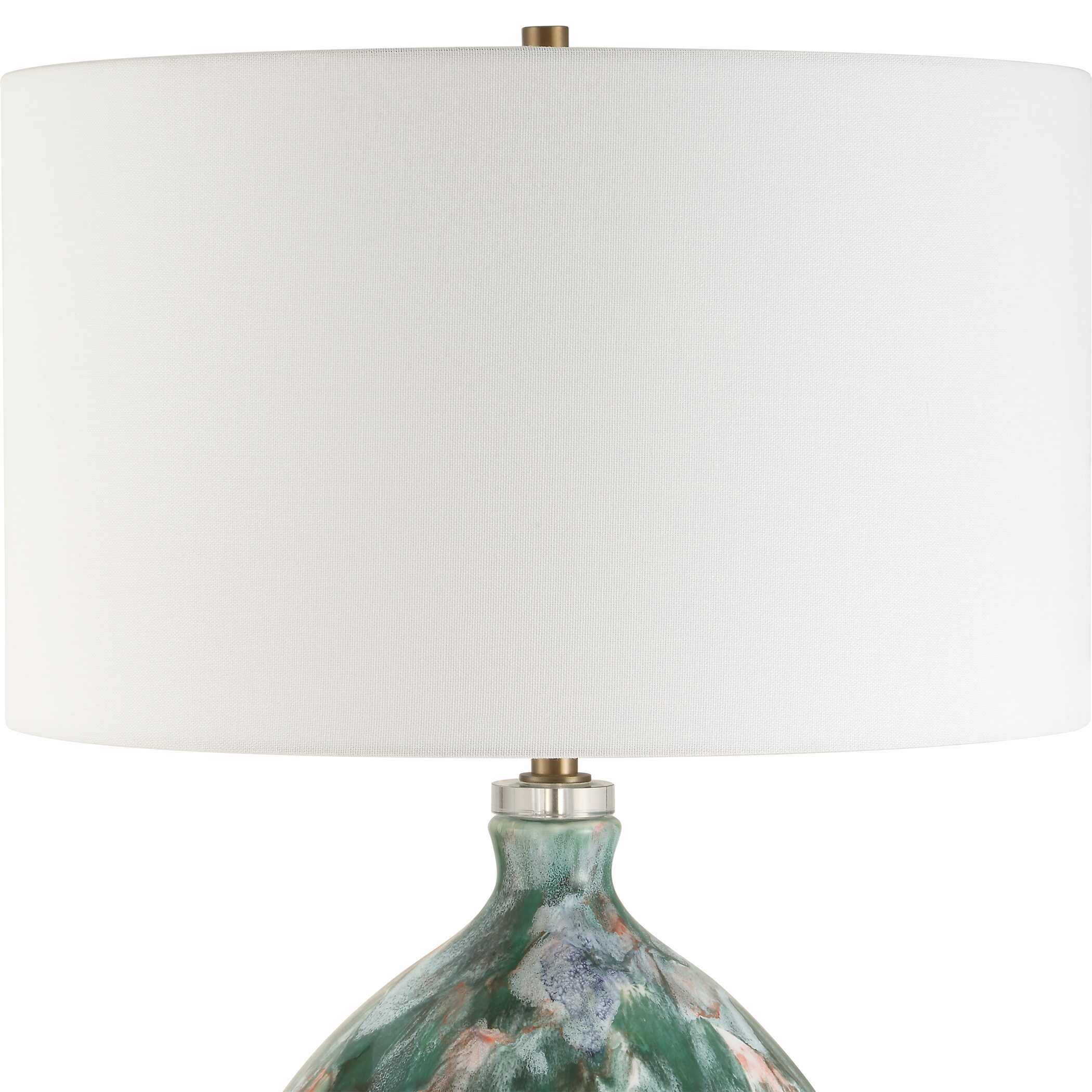 Mihaela Drip Glaze Table Lamp, by Uttermost, 17" width x 27" height x 17" depth View 5