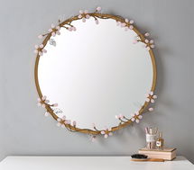 Online Designer Nursery Grace Flower Mirror, Pink