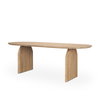 Isla 86.5'L x 39'W Oval Dining Table | Modern | Light Brown Wood | Seats 6, by Mercana, 86.5" length x 39" width x 30" height thumbnail 1